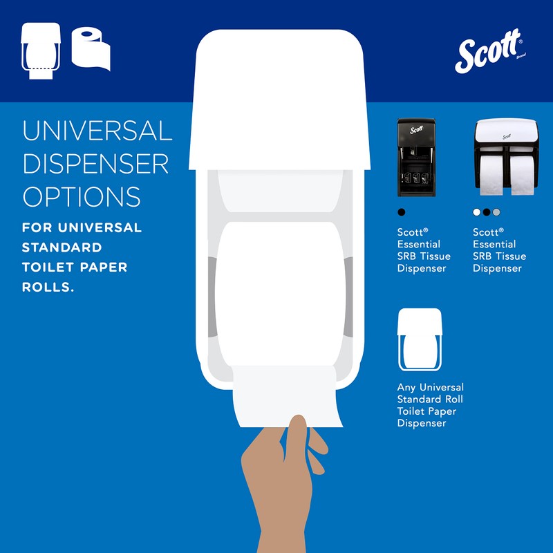 Scott Professional 100% Recycled Fiber Standard Roll Bulk Toilet Paper
