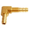 Uenede 2PCS Solid Brass 90 Elbow Barb Bulkhead Fitting 1/4"OD