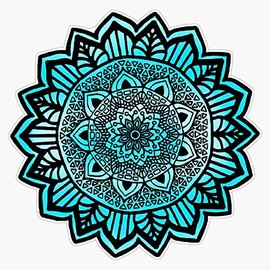 EB Store Colourful Mandala Flower Art! Vinyl Waterproof Sticker Decal Car Laptop Wall Window Bumper Sticker 5''