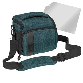 PEDEA Fashion DSLR Camera Case with Screen Protector for Canon EOS 5DS R M6 M100 100D G1X Mark III SX740 / Nikon Z6 D850 / Panasonic Lumix DC GH5 GX800 / Sony Alpha 6000 6500 Size L Petrol Blue