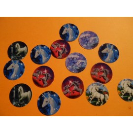 Unbranded Pre Cut One Inch Bottle Cap Images UNICORNS Free Shipping - photo, 25 images