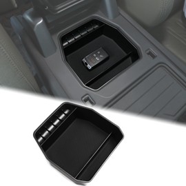 Aunginsy Armrest Box Storage Box Compatible with Land Rover Defender 90/110/130 2020-2024 Center Console Organizer Tray Armrest Storage Box Insert With Mat Accessories (Without Refrigerator Version)