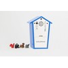 KOOKOO AnimalHouse Blue, Striking Small Cuckoo Clock with 5 Farm