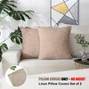 HPUK Pack of 2 Tan Throw Pillow Covers, 18x18 inch