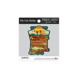 Die Cut Sticker Canyonlands National Park, Utah, Geometric, Contour Vinyl Sticker 1 to 3 inches (Waterproof Decal for Cars, Water Bottles, Laptops, Coolers), Small