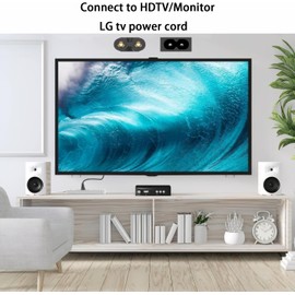 10FT LG TV Power Cord for LG TV 24" 28" 32" 40" 43" 48" 49" 50" 55" 60" 65" 75" 80" 85" LCD HD Smart 4K TVs 2 Prong AC Power Cable, 43LH570A 55UH6090 55LH575A 55UH6030 32LH500B Replacement Cable