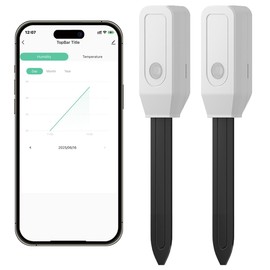 Acmerota Smart Soil Moisture Sensor Zigbee Soil Moisture & Temperature Sensor Plant Moisture Meter, Vioce Contral, Accurate Measure, Compatible for Alexa/Google Home, Tuya Zigbee3.0 Connection
