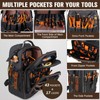 Rolling Tool Backpack Heavy Duty, 43 Pockets Tool Backpack with