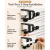 Bobuuii No Drill Curtain Rod Brackets, Inside/Outside Mount, Black 2