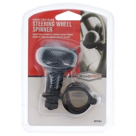 RoadPro RPSPN4 Steering Wheel Spinner Knob for Cars Trucks Semis - Carbon Gray