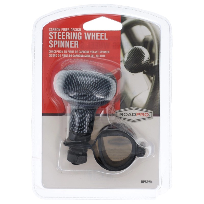 RoadPro RPSPN4 Steering Wheel Spinner Knob for Cars Trucks Semis