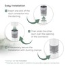 Vent Systems 4" Inch Flexible Vibration-Reducing Duct Connector – Round