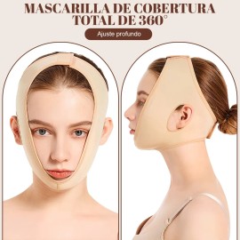 2pz Faja Mentonera Reduce Arruga Papada Y Adelgazante Facial