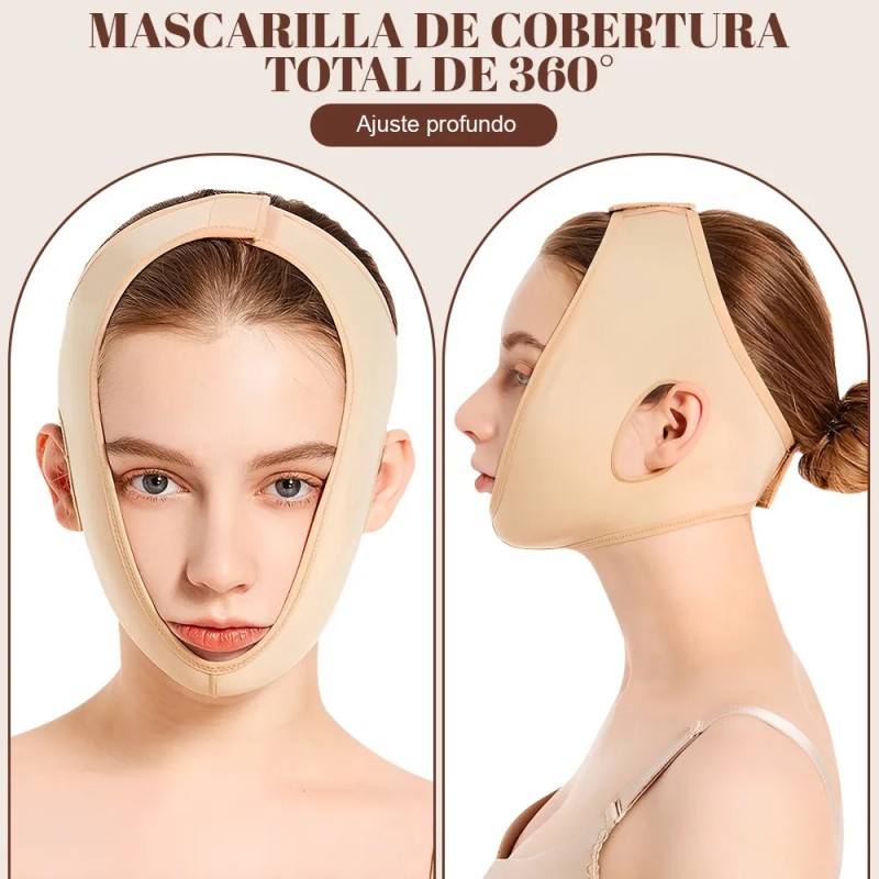 2pz Faja Mentonera Reduce Arruga Papada Y Adelgazante Facial