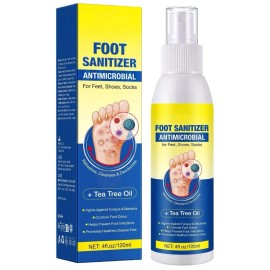 Aromixe Foot Sanitizer Spray 120ml – Antimicrobial with Tea Tree Oil for Odor & Fungus