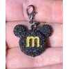 Black Mickey Mouse Rose Charm Zipper Pull & Keychain Add