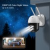 Ctronics PTZ Dome WiFi Outdoor Security Camera, 1080P IP Camera,