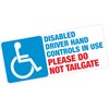Disabled Driver Please Do Not Tailgate Vinyl Sticker Blue Badge