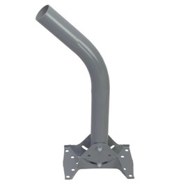 Antenna Dish Satellite Mount w/ 1.660" x 18" Long Mast - J Pole - Wall Roof Eave