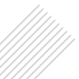 LAVMHAB 6063 Aluminum Round Rods 2mm x 300mm, Solid Shaft Rods Bar for DIY Crafts Models (10pcs)