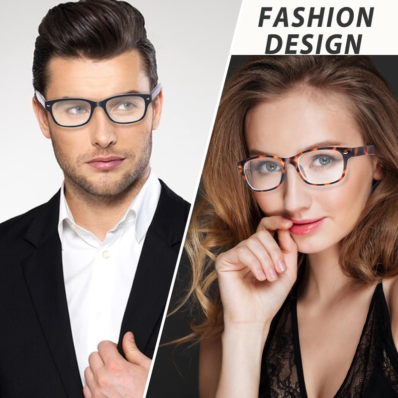 BLOEXCLU 6 Pack Reading Glasses for Women Men Blue Light