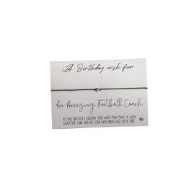 Dios Designs Simple Wish Bracelet - A Birthday Wish for an Amazing Football Coach DD1177