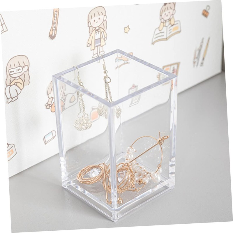 Operitacx 2pcs Box Acrylic Storage Clear Makeup Brush Organizer Clear