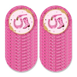 93 Pieces Western Cowgirl Birthday Party Decorations Pack- Serves 8 - Wild West Cowgirl Theme Birthday Party Supplies Includes Cowgirl Birthday Party Paper Plates Napkins Cups and Plastic Cutlery Set