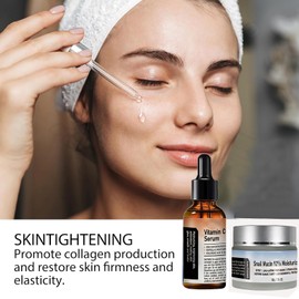 Snail Mucin Moisturizer and Snail Mucin Serum Set, Snail Mucin 92% Moisturizer Daily Face Gel Cream, Advanced Snail 92 All in One Cream and Vitamin C Facial Serum for Face (set, 1)