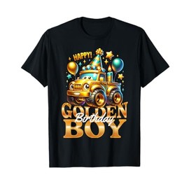 Golden Birthday Boys Bday Toddlers Birthday Party Decoration T-Shirt