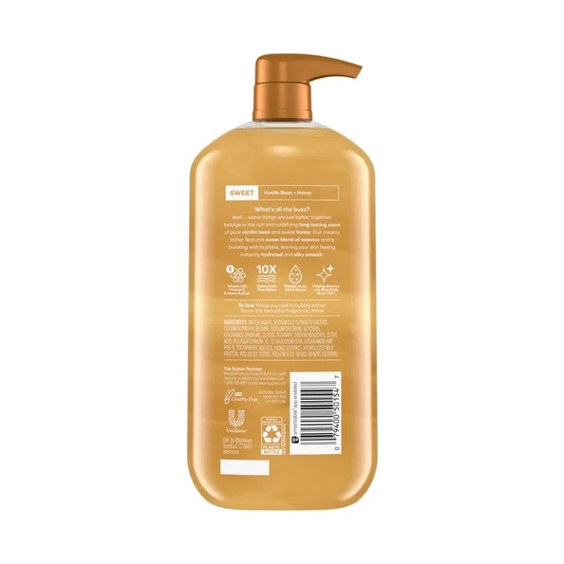 Suave Essentials Gentle Body Wash, Milk & Honey, 30 oz