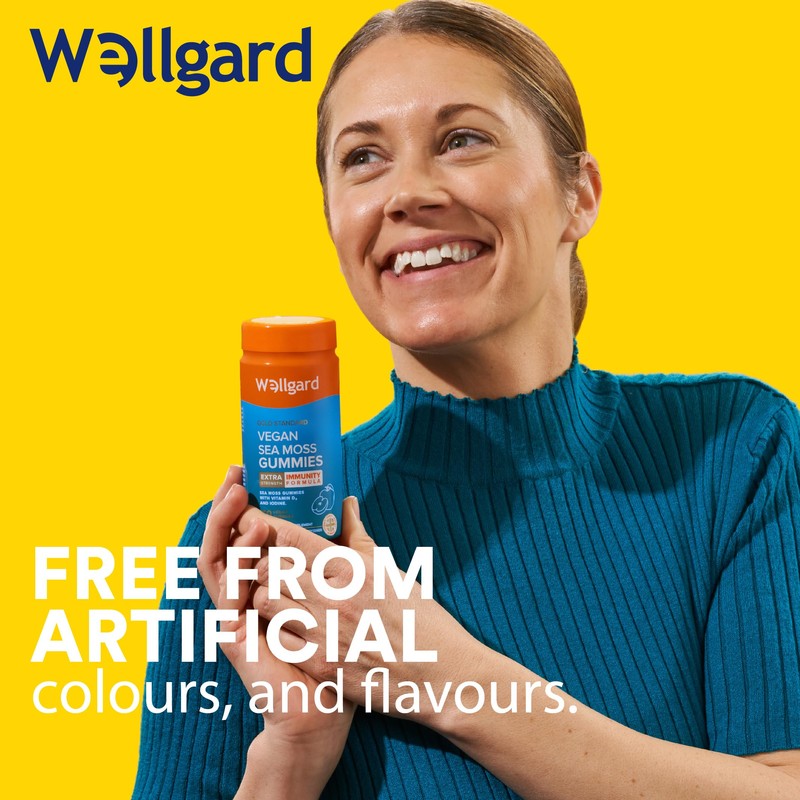 Wellgard Vegan Sea Moss Gummies, Formulated for Immunity with Iodine,