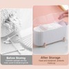 skytowards Cotton Pad Dispenser Cotton Buds Storage 3 Compartments Cotton