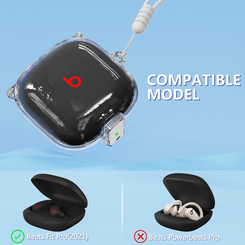 【with Safety Lock】 for Beats Fit Pro Case Cover,Cleaner Kit