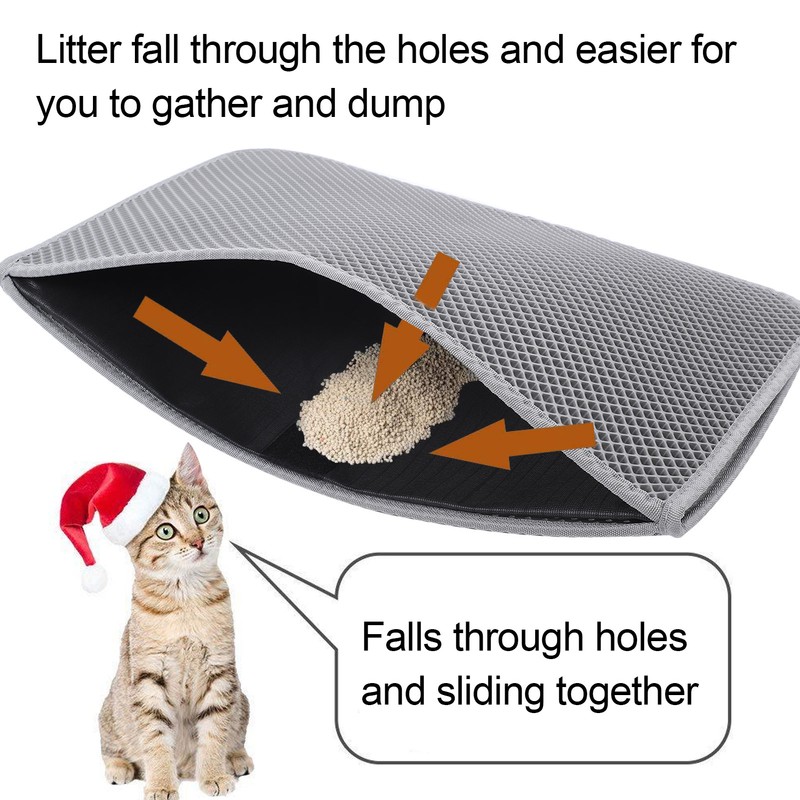 EVA Double Layer Cat Litter Trapping Mat AntiSlip Soft Litter