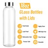 Sursip Sursip 18oz Glass Water Bottle Set of 6, Clear