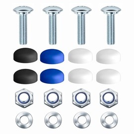 Motorcycle License Plate Screws with Caps Set of 4 M5 x 16 mm [Discreet & Safe] Number Plate Screws Number Plate Motorcycle Number Plate Screws Mounting Number Plate with Cover Caps