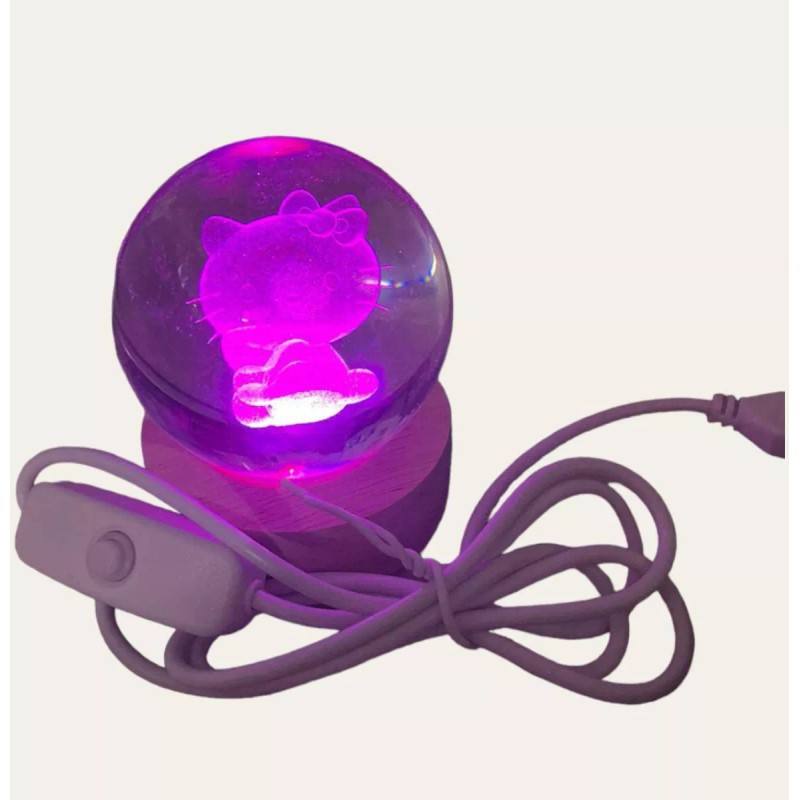 KH Lámparas De Escritorio Noche Led 3d Bola De Cristal