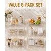 Clear Acrylic Tray, 6 Pack Acrylic Serving Trays Deep Serving