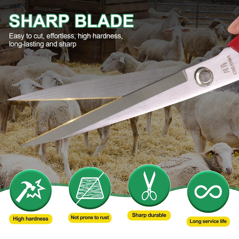 Manual Wool Shearing Shear Stainless Steel Trimming Scissor Long blades