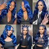 Suresen Dark Blue 13x4 Lace Front Wigs Human Hair Pre