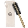 Round Hair Brush and Cotton Travel Bag by RustiK, Stiff