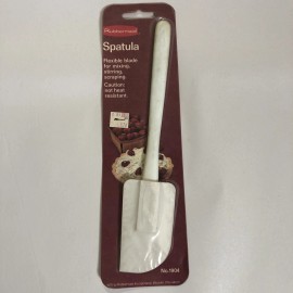 Rubbermaid NOS Vtg 1976 Rubbermaid Rubber Spatula #1904 White Handle 10" NEW Unused