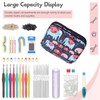 Katech Portable Travel Crochet Storage Bag Organizer with Zipper, Web