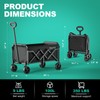 SUNNYFEEL Lightweight Folding Wagon Cart, 350LBS Portable Wagon Carts Foldable