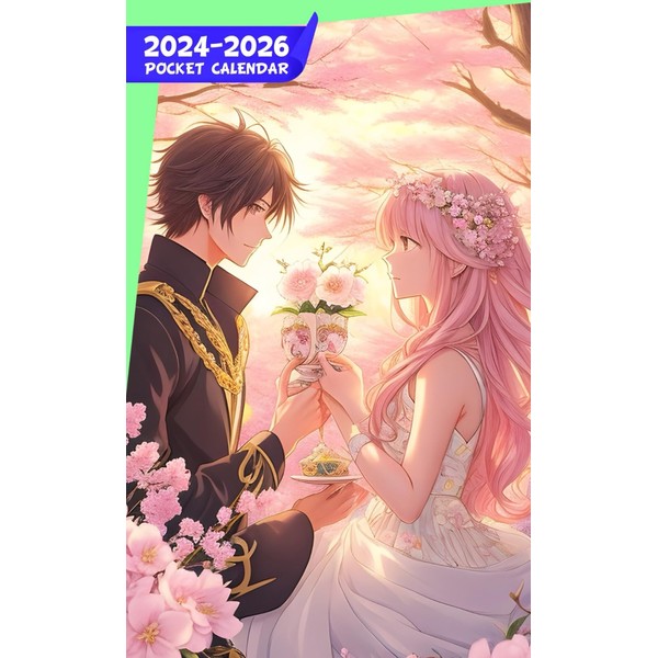 Pocket Calendar 2024 - 2026 With Moon Phase: Three-Year Monthly