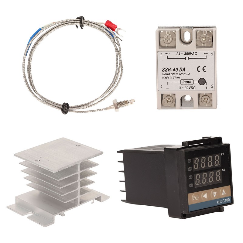 Digital PID Thermostat Air Heater Temperature Controller K Thermocouple SSR