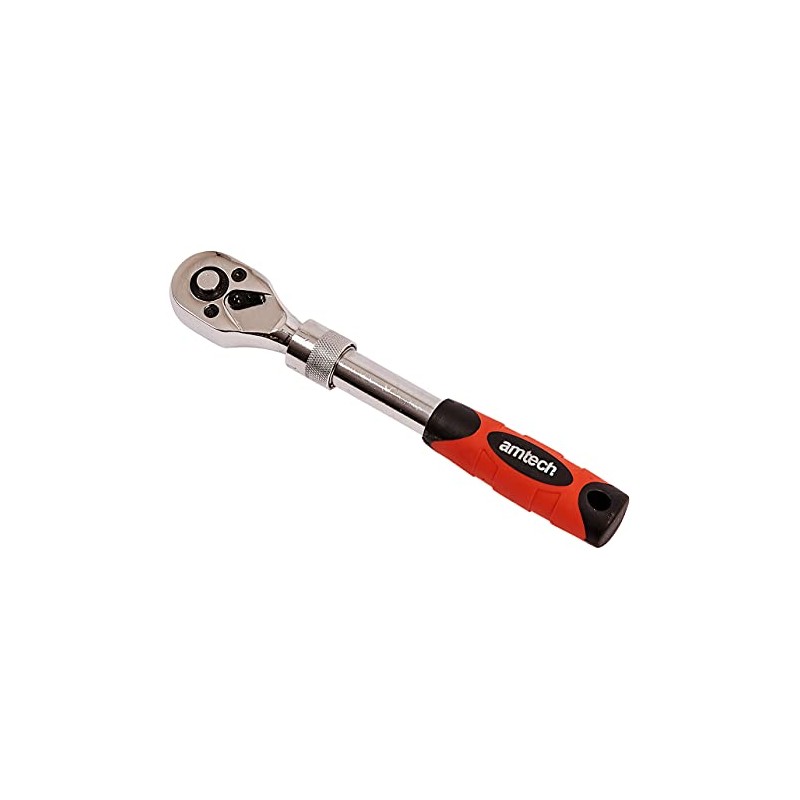 Amtech - 1/4in Telescopic Ratchet Handle, extends to 240mm, 72T