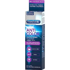 Rapid White Anti Colour Toothpaste for Whiter Teeth Without Hydrogen Peroxide Effective Formula 75 ml