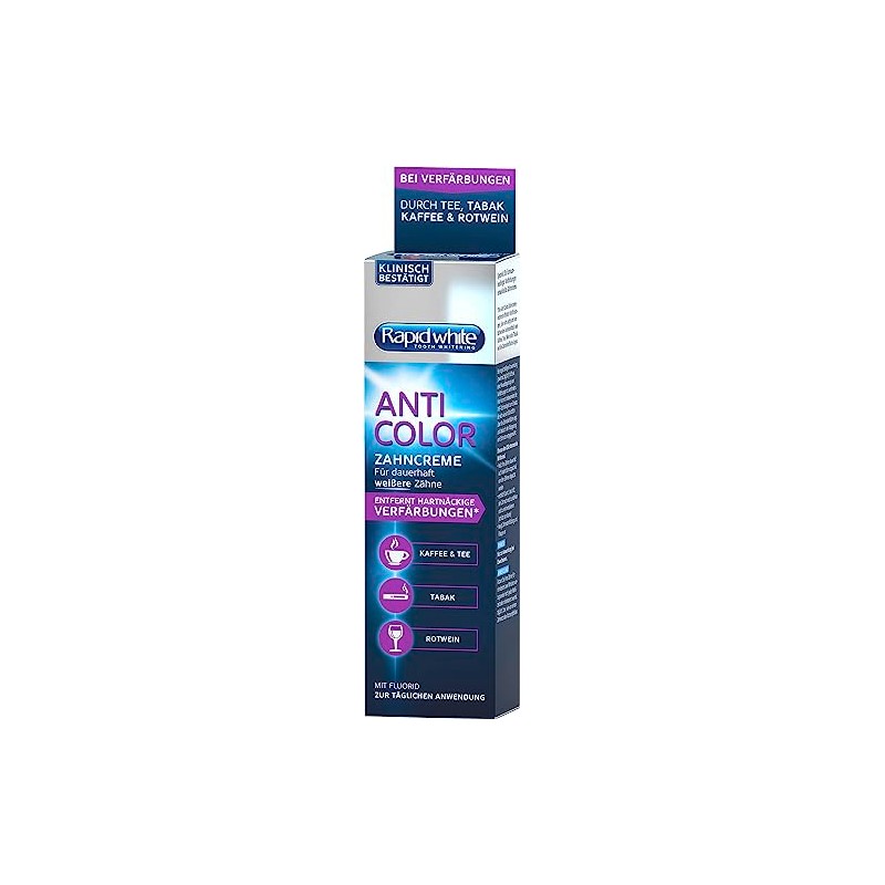 Rapid White Anti Colour Toothpaste for Whiter Teeth Without Hydrogen